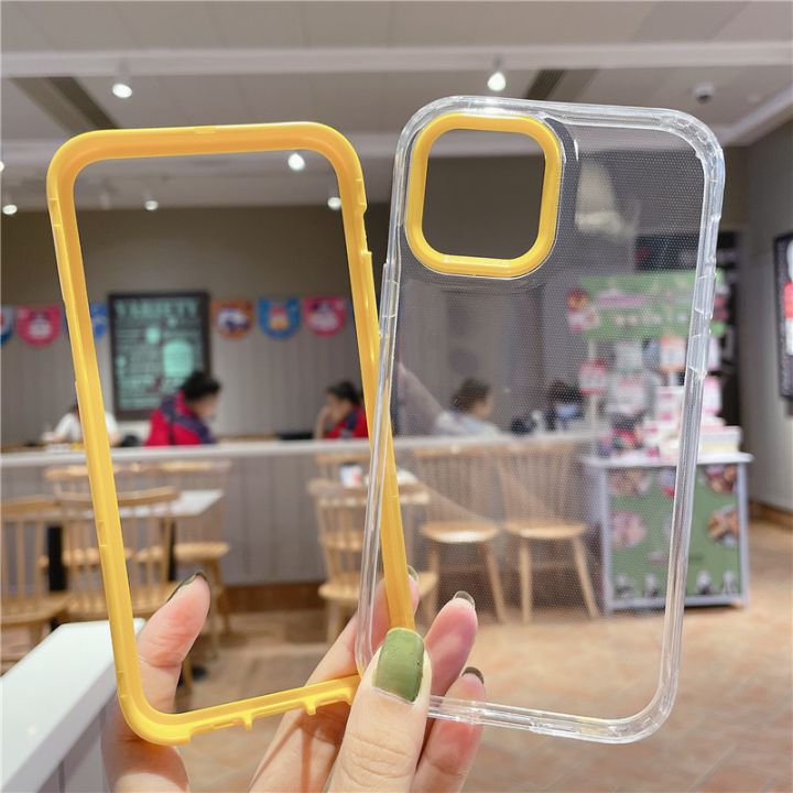 Funda Transparente con borde de color